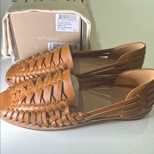 Nisolo Men’s Huaraches Saddle Brown Leather Sandals